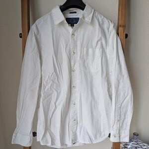 Even Tide Men's White Button-Down Slim Fit Shirt - Size S